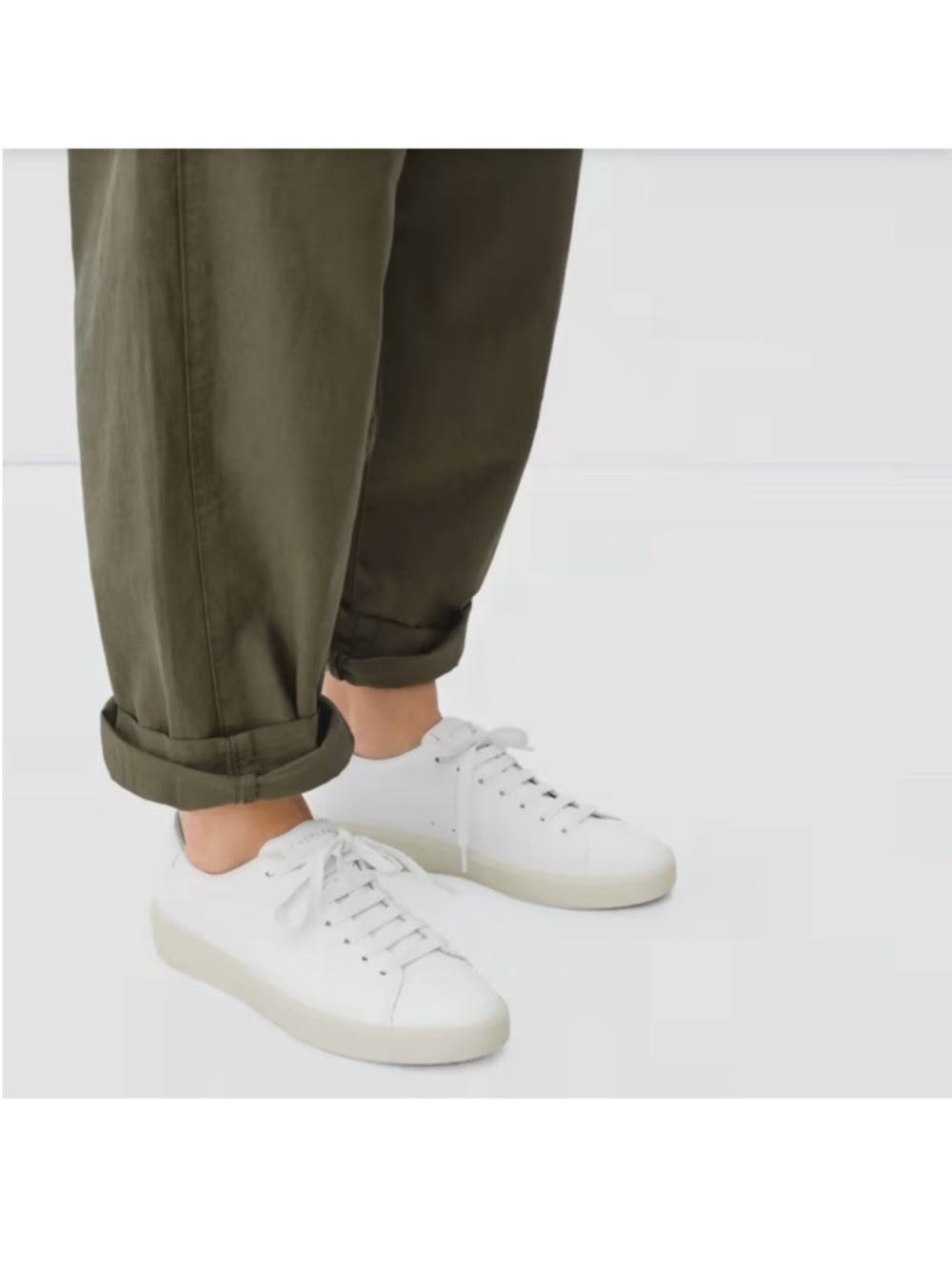Everlane ReLeather Tennis Shoe White  Size 6.5